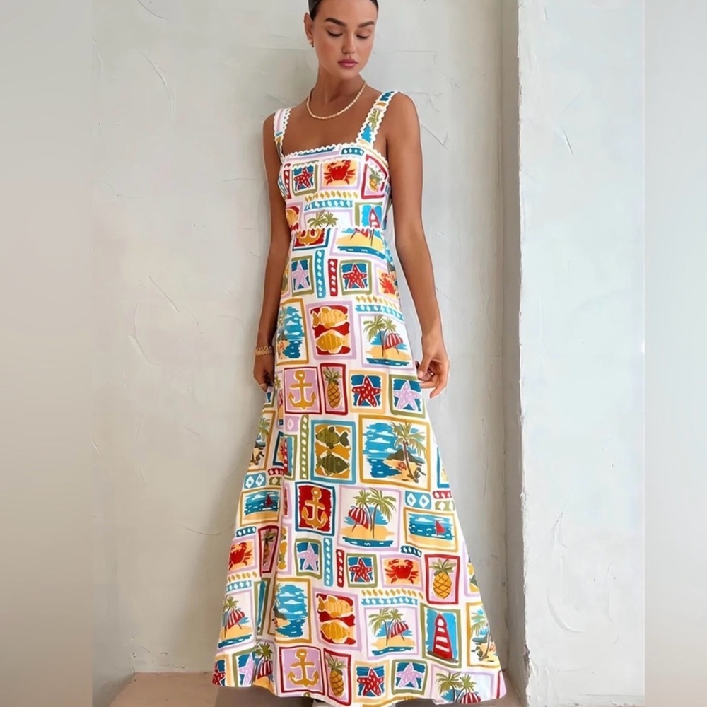 Commense Colorful Patterned Maxi Dress